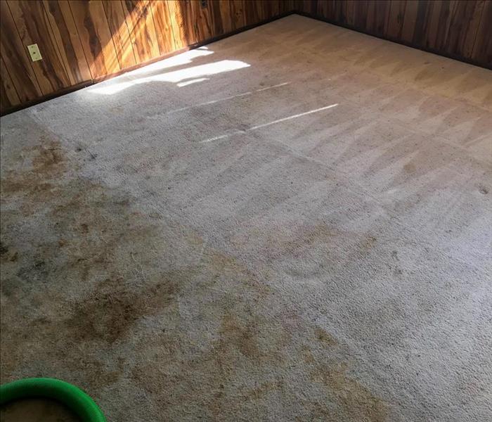 Cleaning a carpet after a fire damage event